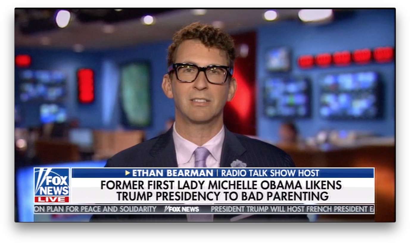 Fnc Pete Hegseth Michelle Obama Good Parent Bad Parent - Newscaster (1392x832), Png Download