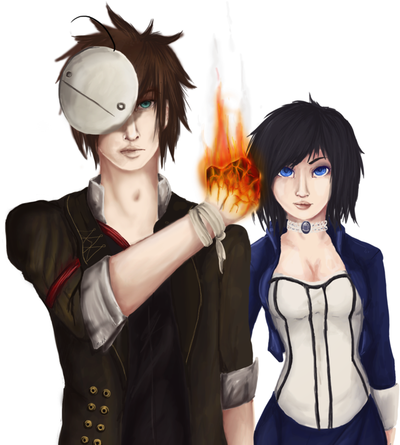 Cry Plays Bioshock Infinite By Meroda-d60j3sy - Bioshock Infinite Elizabeth Szkic (474x479), Png Download
