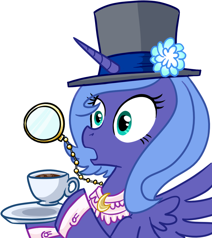 Madmax, Classy, Female, Gasp, Hat, Mare, Monocle, Pony, - Mlp Celestia And Luna S Parents (1000x1000), Png Download