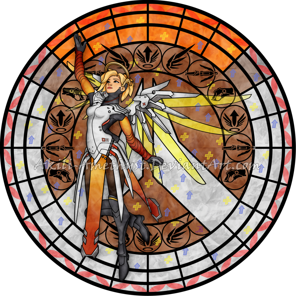 Overwatch Stained Glass Stained Glass Window - Overwatch Stained Glass (1024x1024), Png Download