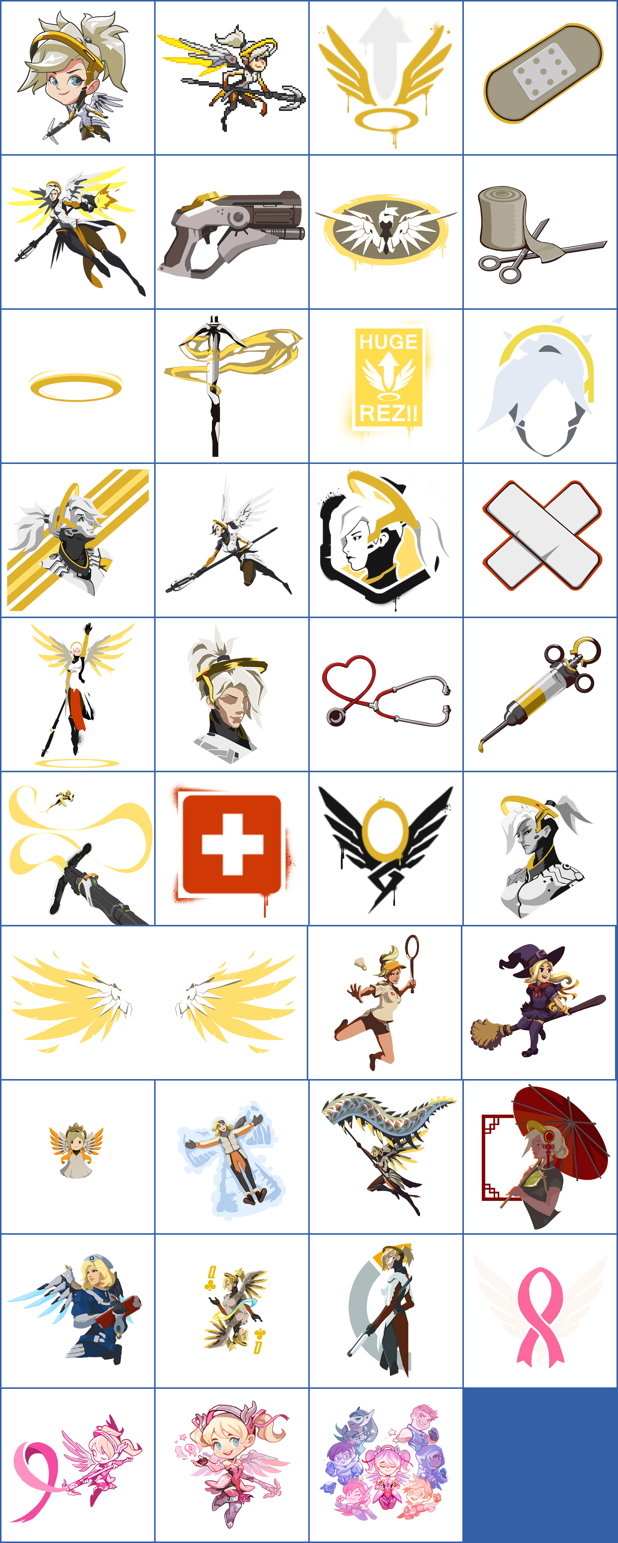 Click For Full Sized Image Mercy - T-shirt Overwatch Mercy Xl (t-shirts) (2073x5175), Png Download
