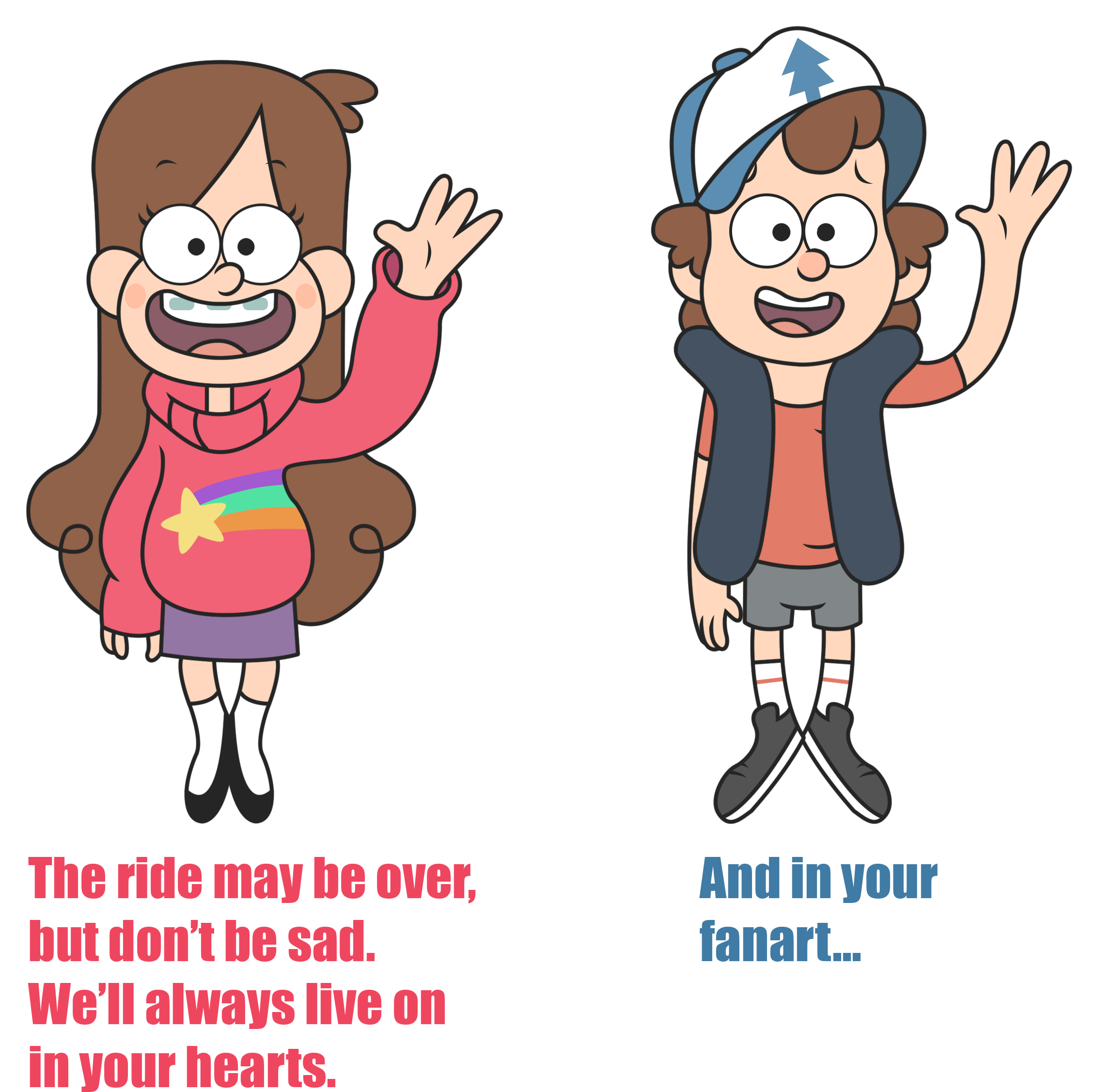 The Ride May Be Over But Don't Be Sad - Gravity Falls X Star Vs The Forces (2556x2382), Png Download
