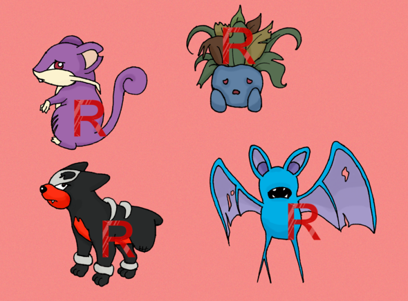 Adoptable Team Rocket Rejects $5 Closed - Cartoon (590x436), Png Download