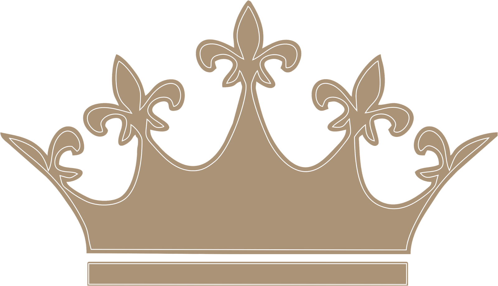 Gold Queen Crown Vector - Black And White Crown (1600x918), Png Download