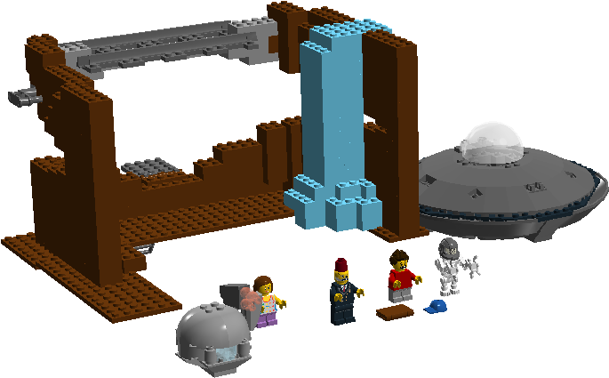 Gravity Falls Ufo Cliff - Lego Gravity Falls Portal (1126x600), Png Download