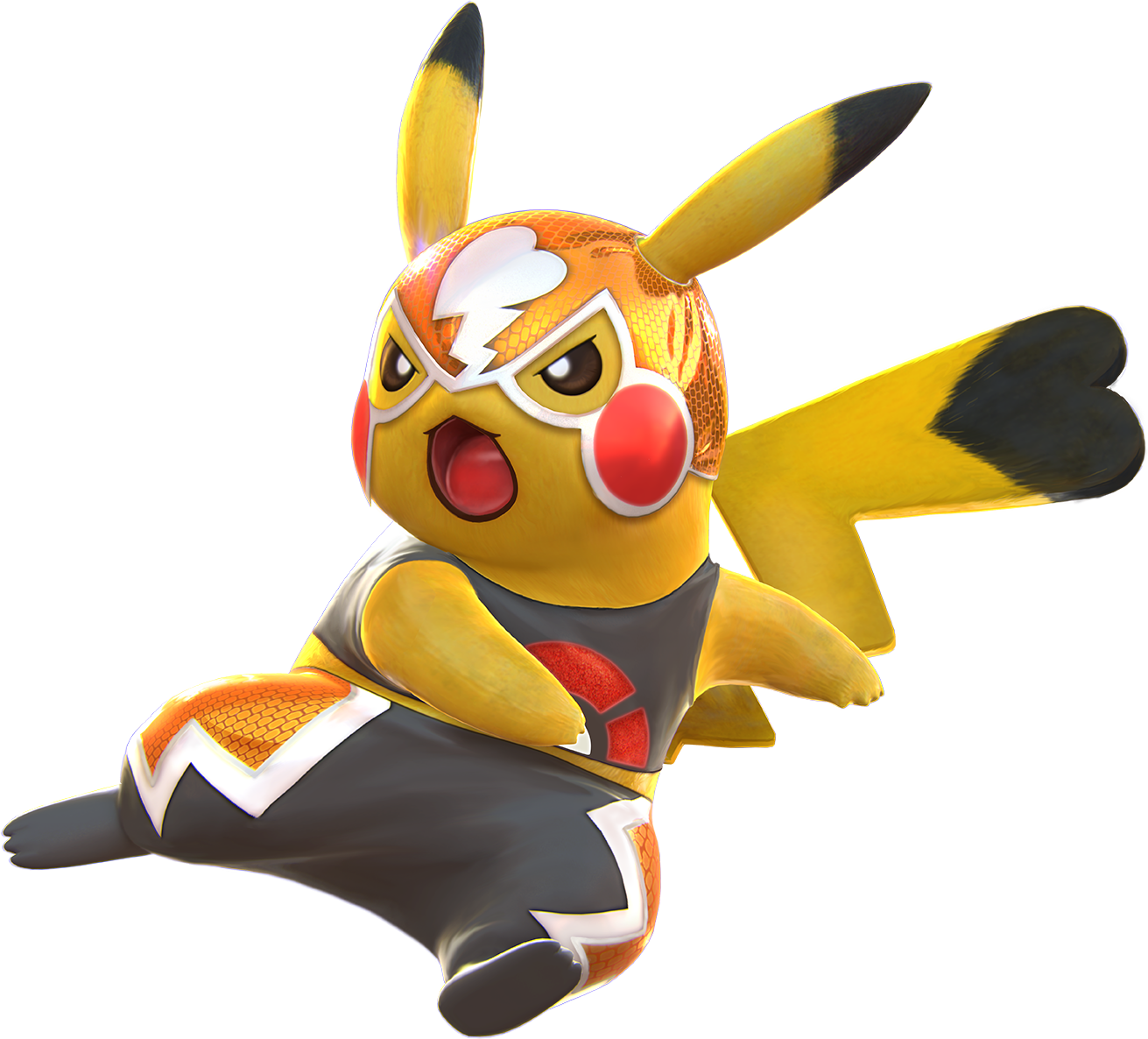 Pikachu Libre - Pokken Pikachu Libre (1311x1186), Png Download