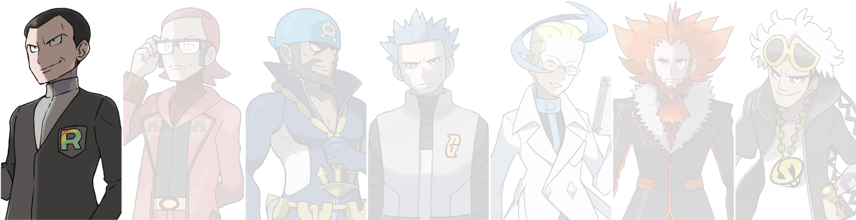 Every Region Has Had Their Own Unique Team Excluding - Pokemon Sun And Moon Team Skull Guzma Cosplay Costume (1756x488), Png Download