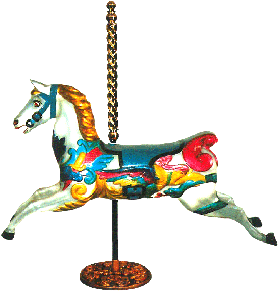 Amusement Park Carousel Png Download Image - Caballitos De Carrusel (650x650), Png Download