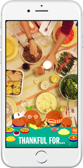 Thanksgiving Snapchat Geofilter - Thanksgiving Geofilter (300x579), Png Download