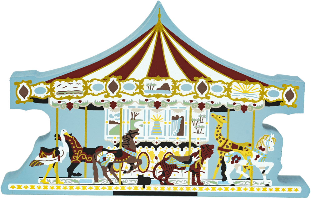 Cats Meow Village Herschel Spellam Carousel Wood Mmerry (1000x646), Png Download