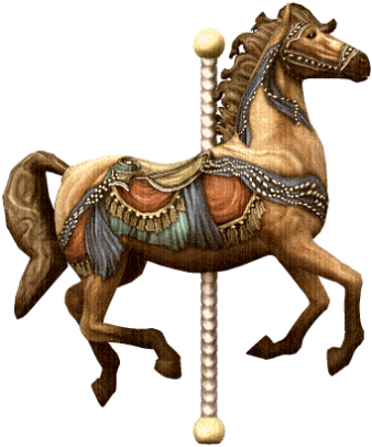Carousel Horse Png - Carousel Horse Transparent Background (338x406), Png Download