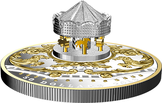 Pure Silver Gold-plated Coin - Silver (570x570), Png Download