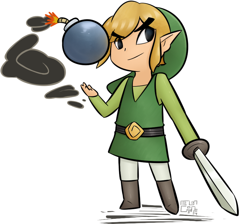 Toon Link - Toon Link Bomb (850x783), Png Download