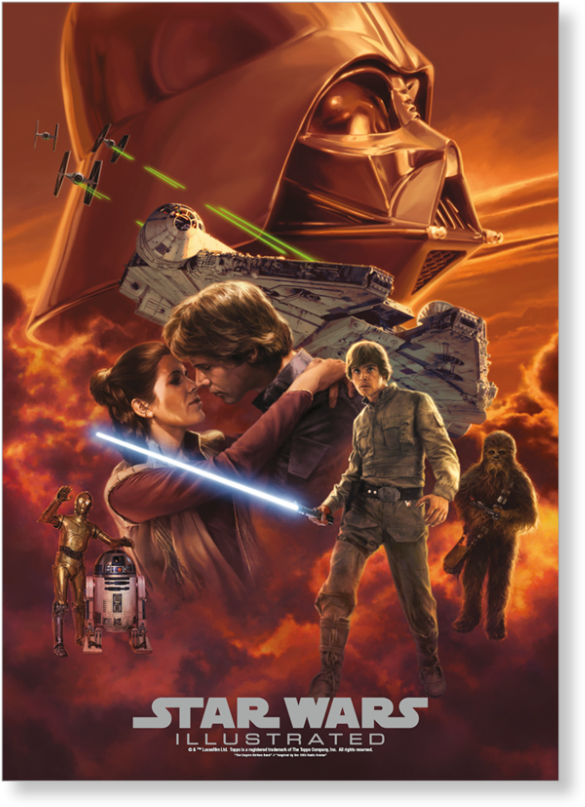 Star Wars Artist Movie Poster - Star Wars (1440x975), Png Download