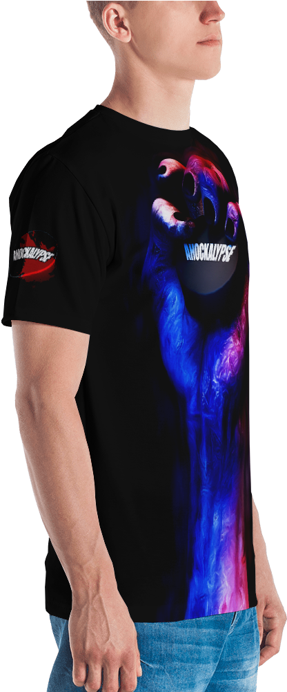 Ahockalypse Black Movie Poster Men's T-shirt - Marine Corps American Flag Shirt - Us Flag Shirt - (1000x1000), Png Download