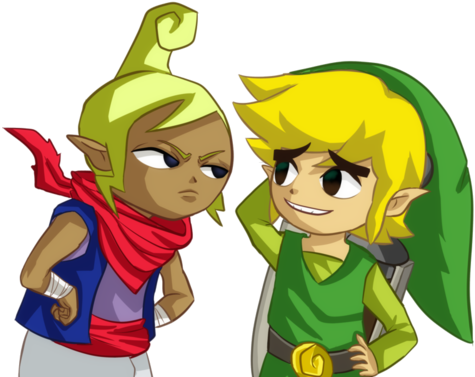 Which Is A Real Shame, Because We Could See Tetra/toon - Toon Link And Toon Zelda Love (500x381), Png Download