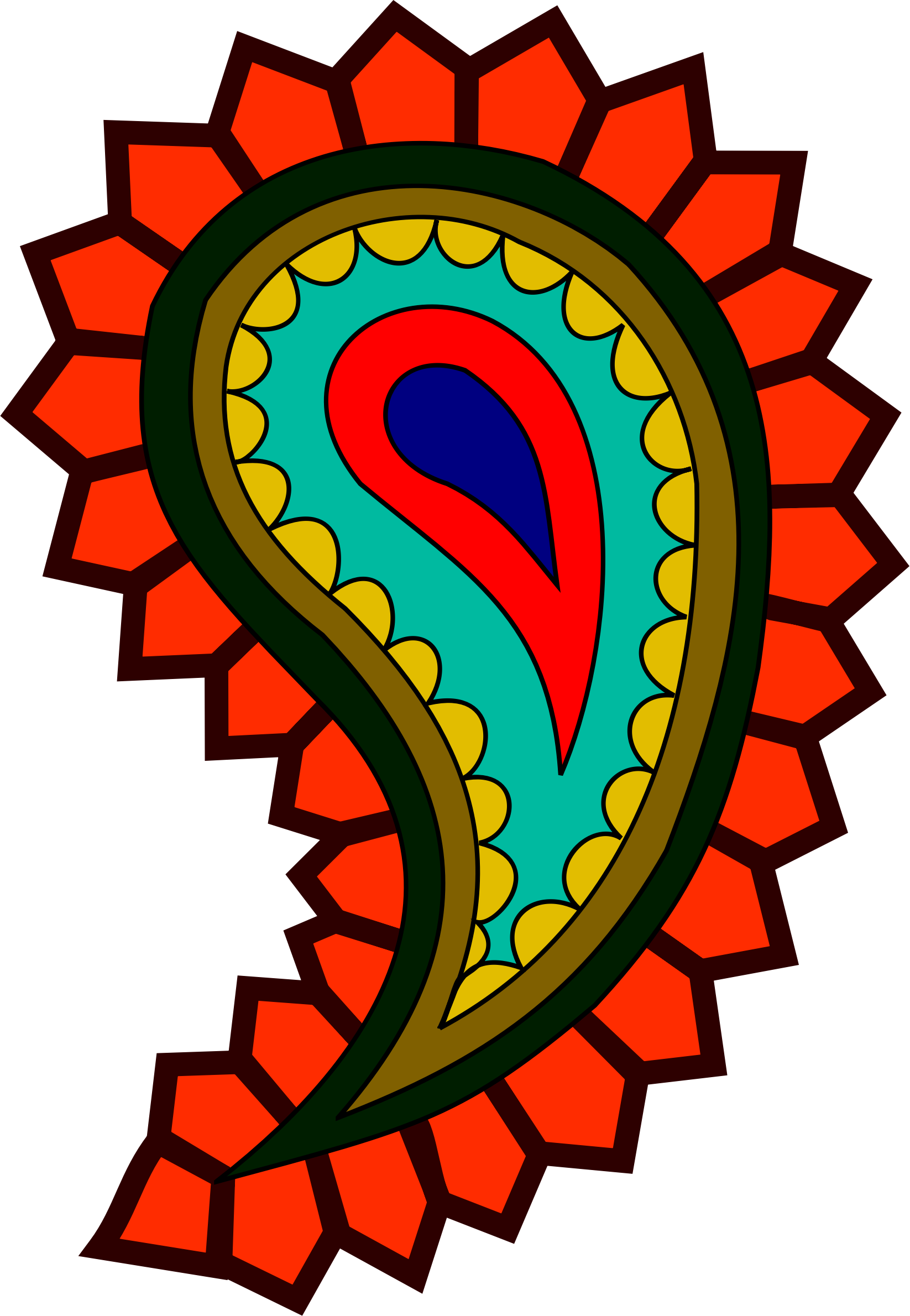Paisley Drawing Visual Arts Download - Black And White Paisley Clip Art (519x750), Png Download