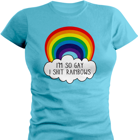 T-shirt I'm So Gay I Shit Rainbows - My 29 Birthday Shirt (600x600), Png Download