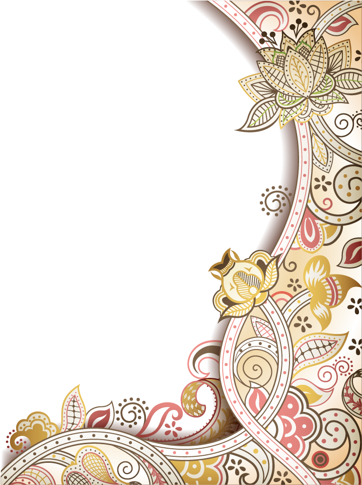 Flower Abstract Art Floral Design - Arch Floral Border Vector Png (930x1196), Png Download