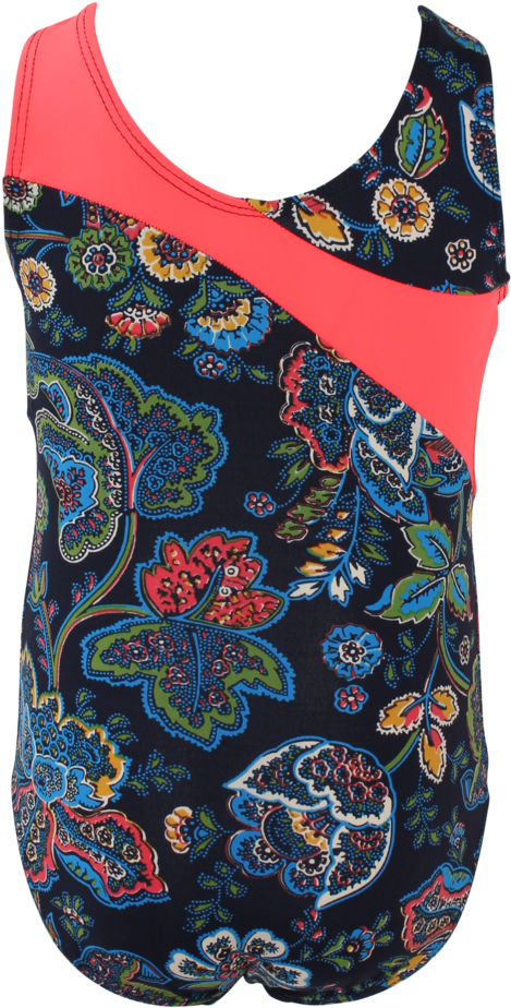 Navy Paisley Tank Leotard - Pattern (683x1024), Png Download