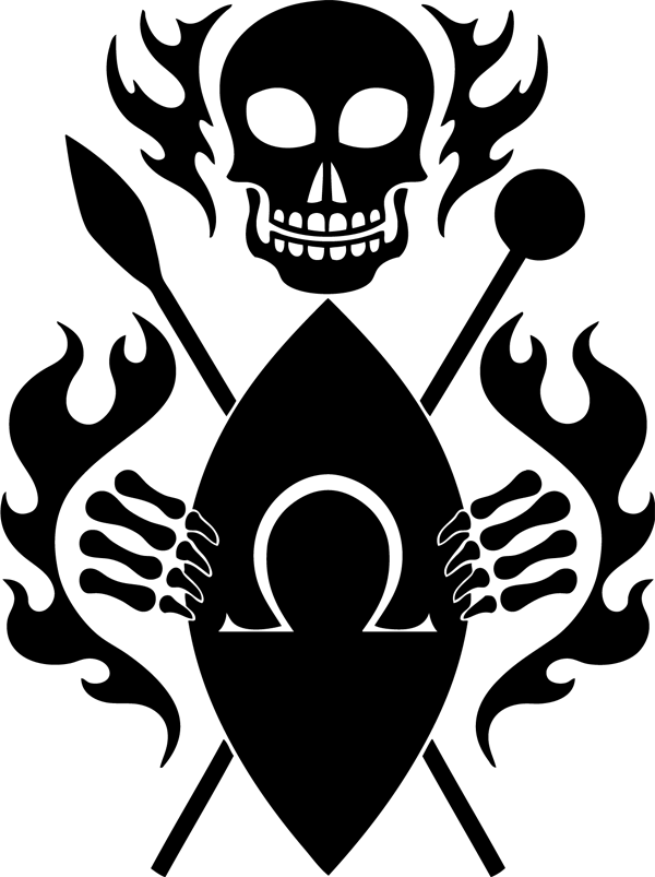 Black And White Bone Fictional Character - Scp Mtf Omega 0 (600x803), Png Download
