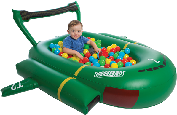 Trikes And Bikes - Thunderbirds Inflatable Thunderbird 2 Pool (628x466), Png Download