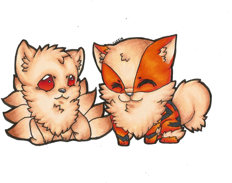 Arcanine And Ninetails By Czaria - Ninetales (1024x723), Png Download