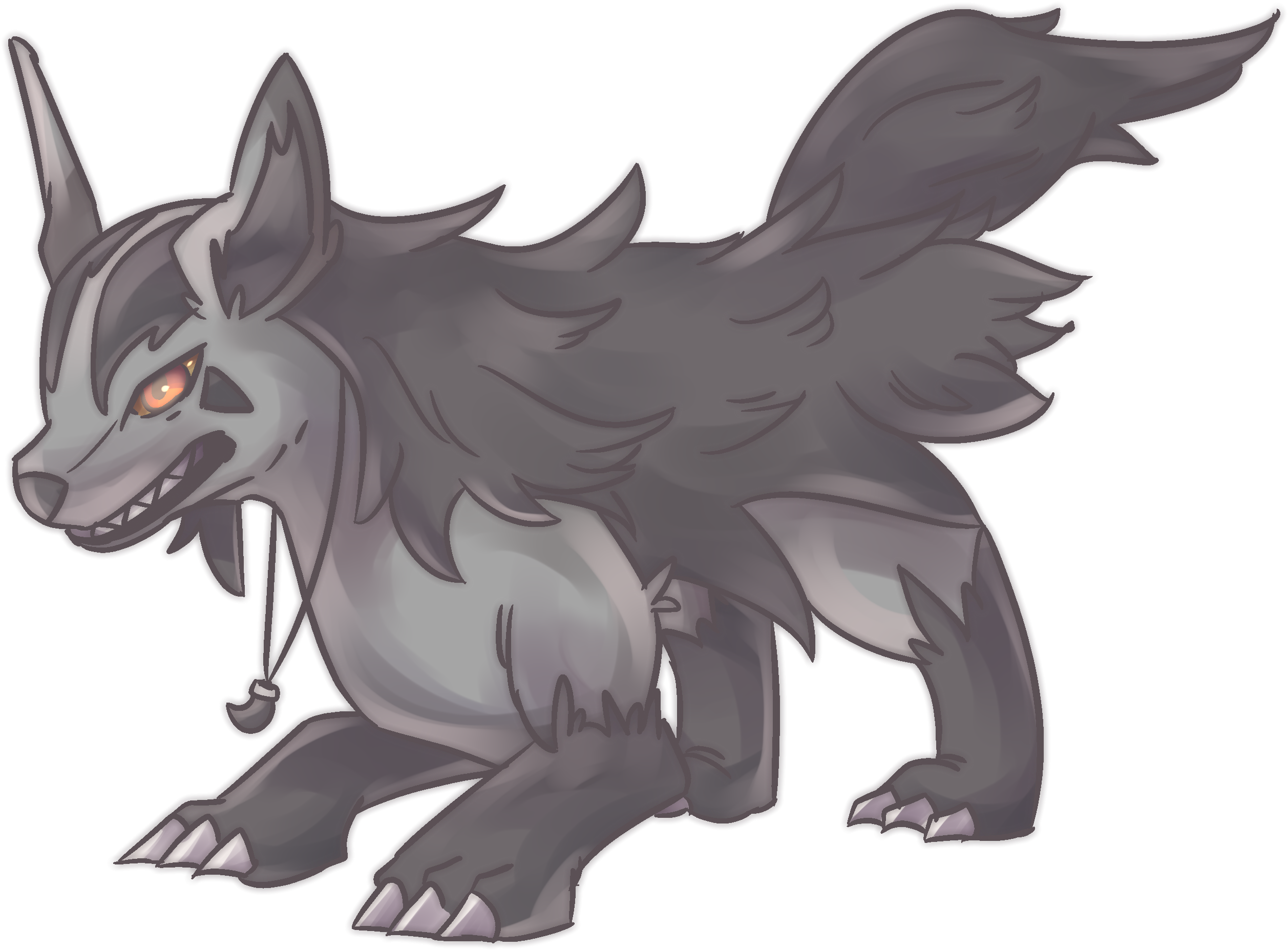 Autobottesla Gogie - Mightyena (2574x2118), Png Download