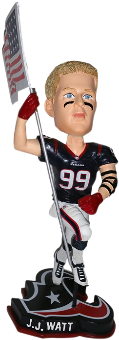 Jj Watt Houston Texans Usa Flag Bobblehead - Figurine (362x750), Png Download