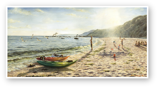 Feel Free, Portwrinkle - Paintings Of North Devon (538x305), Png Download