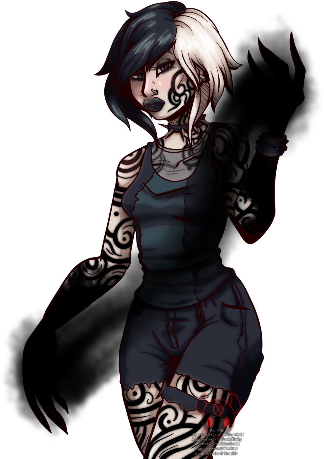 Gothic-punk Saxon - Punk Subculture (1139x1600), Png Download