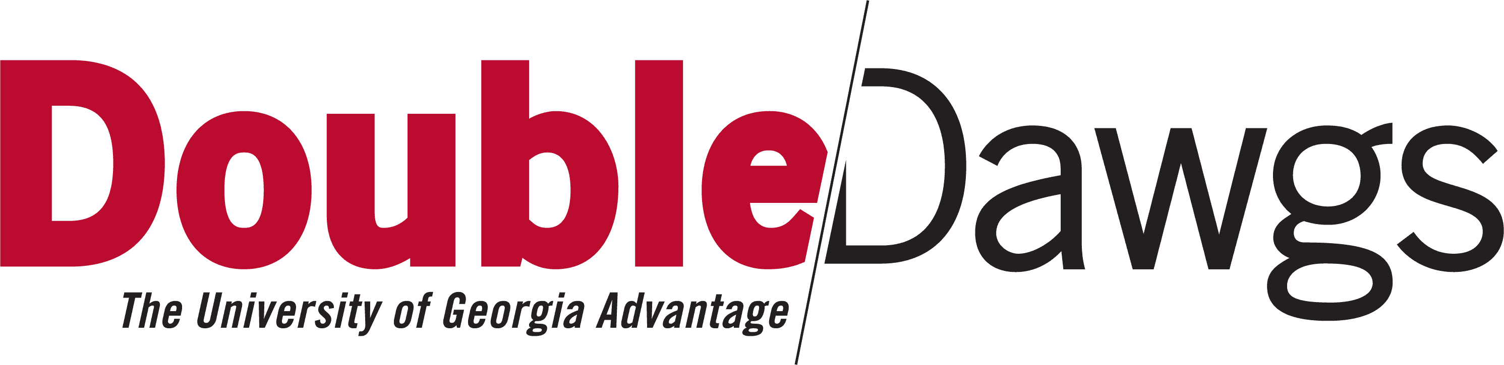Double Dawgs Logo - Double Dawgs Uga (2982x725), Png Download
