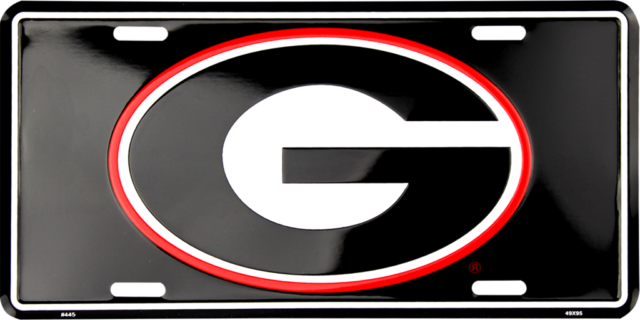 Georgia Bull Dogs Uga Bulldogs Black Football 6"x12" - Georgia Bulldogs (640x320), Png Download