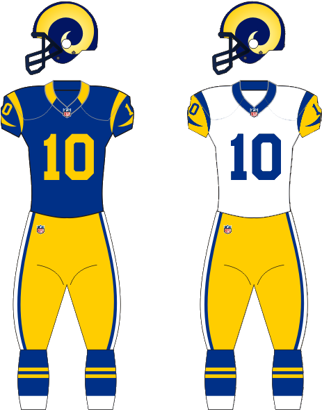 La Rams Away Jerseys (552x621), Png Download