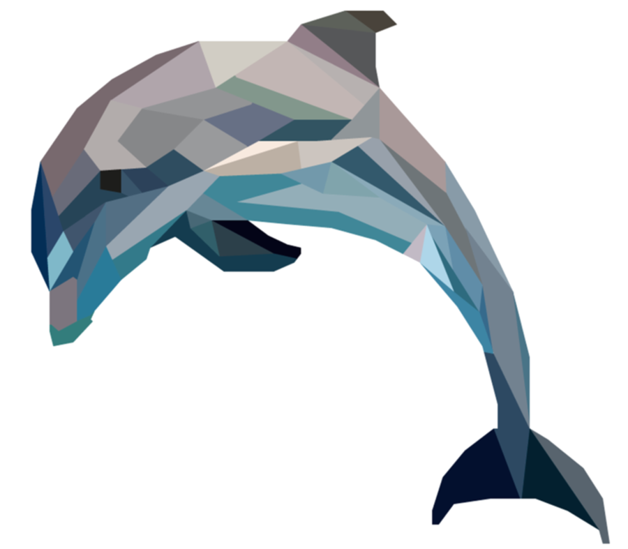 Geometric Dolphin Clipart Geometry Miami Dolphins - Geometric Dolphin (900x787), Png Download
