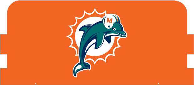 Svg Black And White Barrier Jackets At Sun Life Stadium - Miami Dolphins Flag (640x303), Png Download