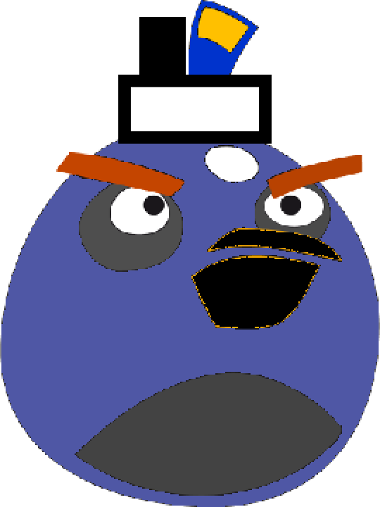 Angry Bird Black Peep Icon - Angry Birds Bomb Png Dibujo (540x720), Png Download