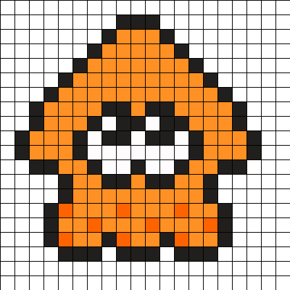 Splatoon Squid Perler Bead Pattern もっと見る - Pixel Art Splatoon Squid (420x420), Png Download