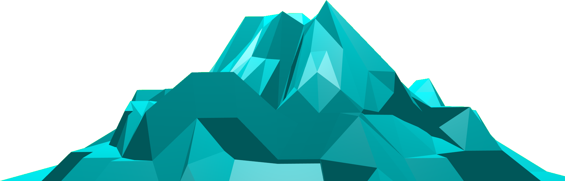 Mountain 1 - Triangle (1920x656), Png Download