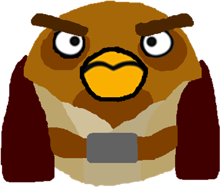 Mace Windu Front - Angry Birds Mace Windu (510x415), Png Download