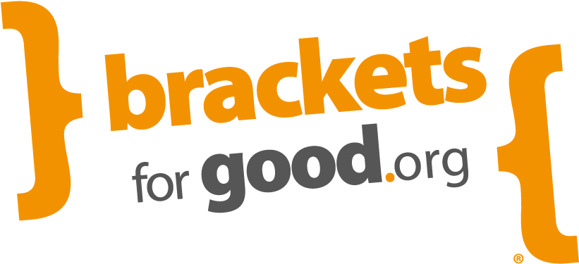Brackets For Good Logo (834x382), Png Download