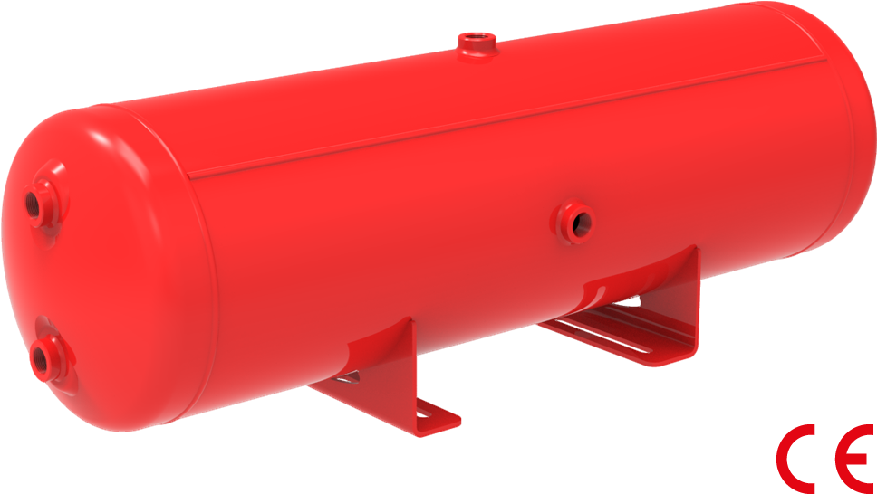 Steel Air Reservoir With Brackets 37 Litre Ø 246mm - Lufttank (1021x627), Png Download