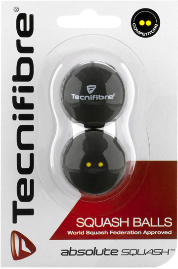 Picture 4 Of - Tecnifibre Single Yellow Dot Squash Balls 2 Pack (395x569), Png Download