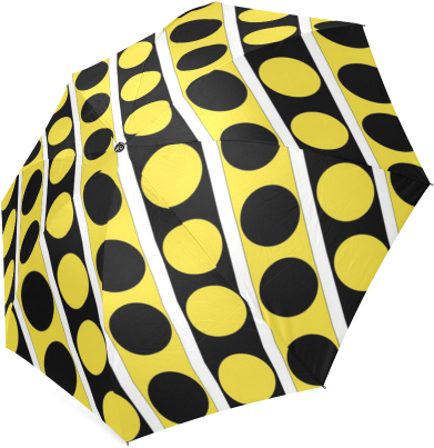 Black, White, Yellow Stripes And Circles By Celeste@khoncepts - Polka Dot (500x500), Png Download