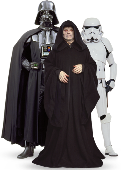 Emperor Palpatine, Darth Vader And The Common Stormtrooper, - Rana Kabedekoru Star Wars Darth Vader (411x580), Png Download