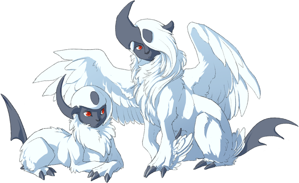 Fellow Absol Lover - Absol And Mega Absol (1000x604), Png Download
