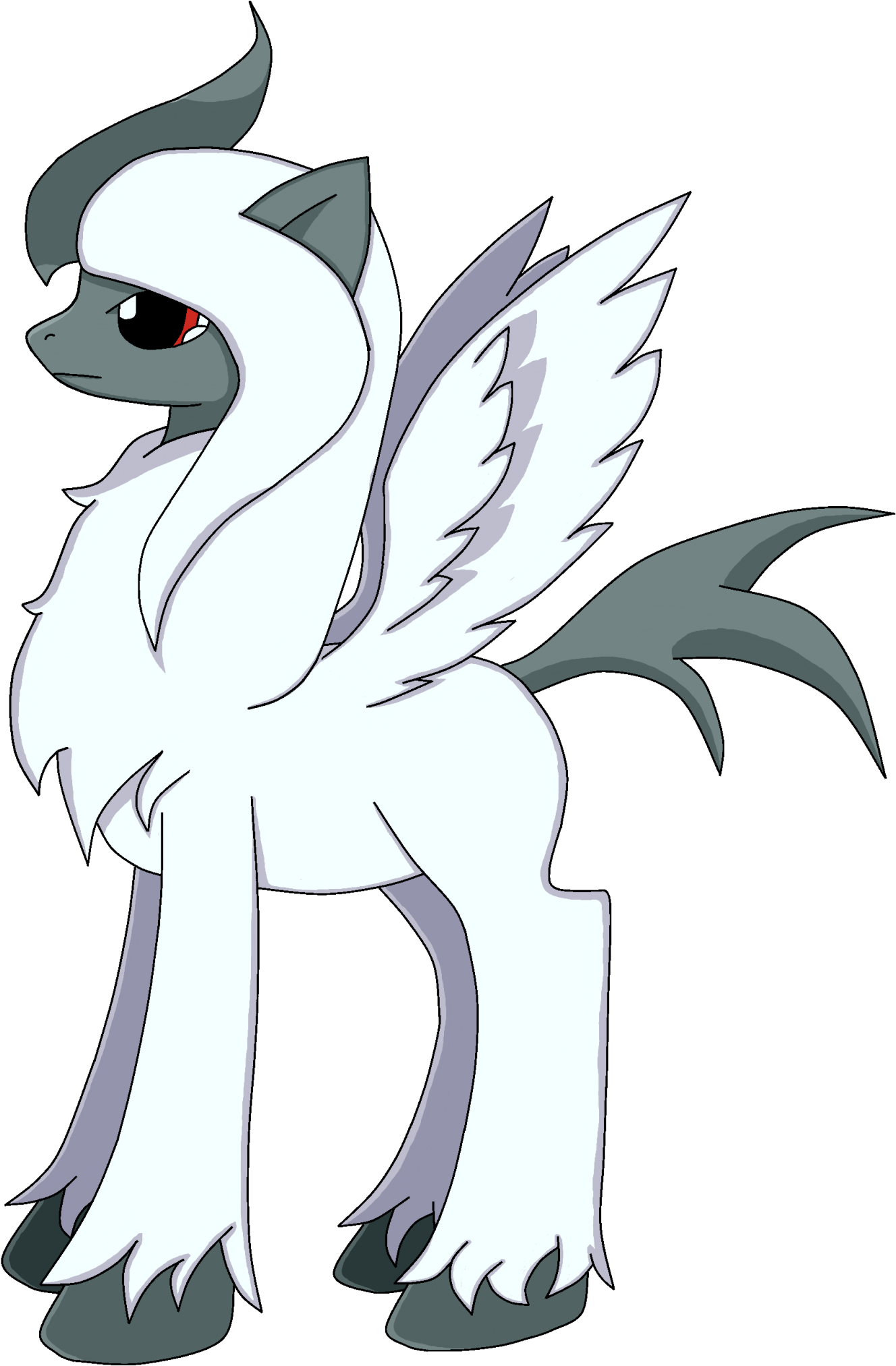 Mega Absol Pony - Absol As A Pony (1407x2048), Png Download