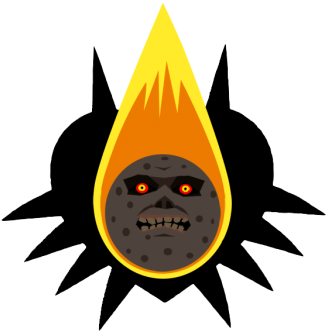 Leading Up To The Nintendo 3ds Presentation, Rumors - Legend Of Zelda Majora's Mask Symbol (350x396), Png Download