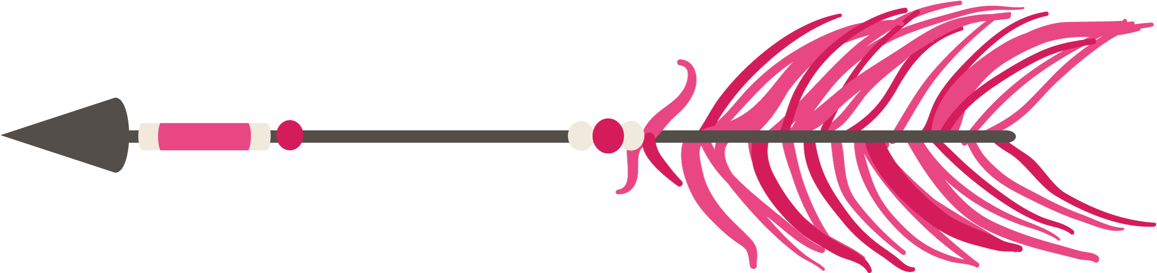 Bohemian Arrow Png - Transparent Boho Arrow Png (2400x788), Png Download