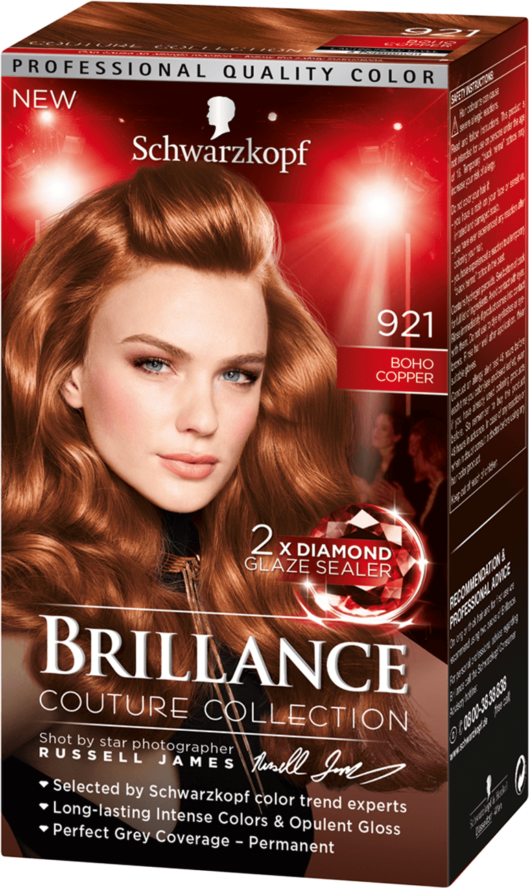 Brillance Com Couture Collection 921 Boho Copper - Schwarzkopf Brillance (970x1400), Png Download